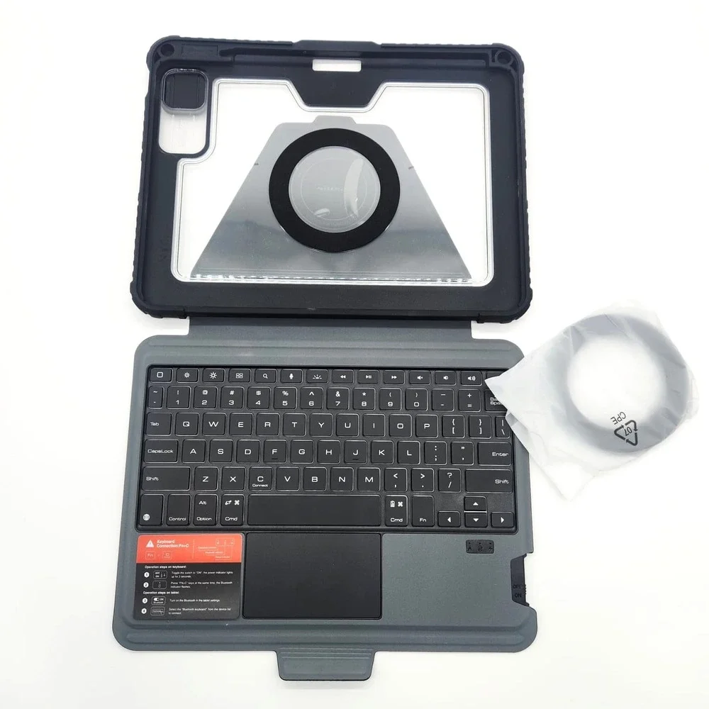 iPad Pro 11 iPad Air 5 4 Case with Keyboard Trackpad Backlit Nillkin Black‎